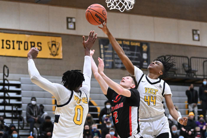 Roosevelt North Medford boys basketball Leon Neuschwander 67